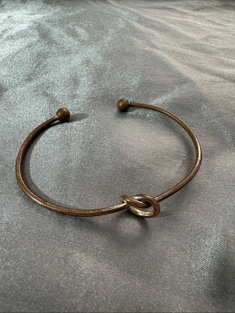 Knotted Open Bangle Bracelet